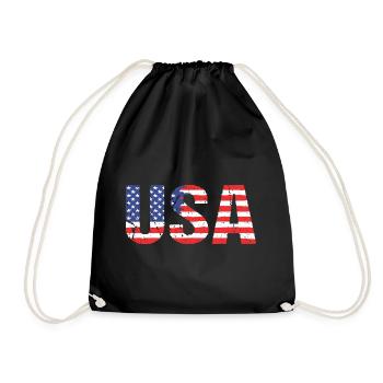 USA Amérique Flag Vintage US - Sac de sport léger - noir - Devant