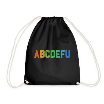 Graphique ABCDEFU amusant pour adultes sarcastiques - Sac de sport léger - noir - Devant