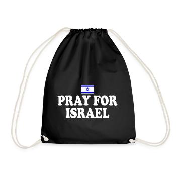 Pray for israel - Drawstring Bag - black - Front