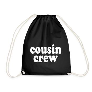 Cousin crew - Drawstring Bag - black - Front