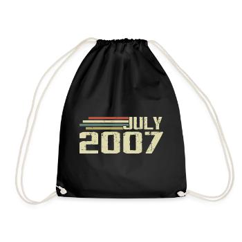 Anniversaire Juillet 2007 Année 2007 Juillet Année 2007 - Sac de sport léger - noir - Devant