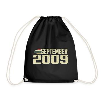 September 2009 Vintage Gift Idea September 2009 - Drawstring Bag - black - Front