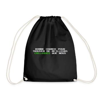 Man Humor Co-worker Departure Gift - Drawstring Bag - black - Front