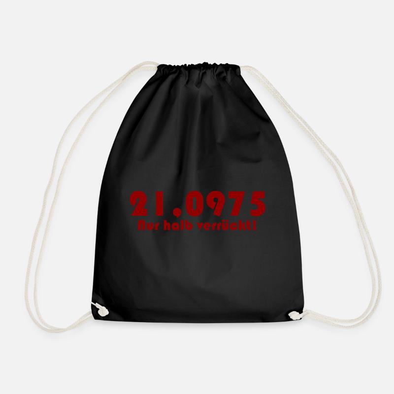 21,1 km - Halbmarathon - Premium Design - Turnbeutel - Schwarz