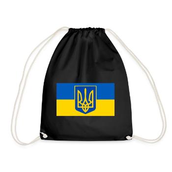 Ukraine - Drawstring Bag - black - Front