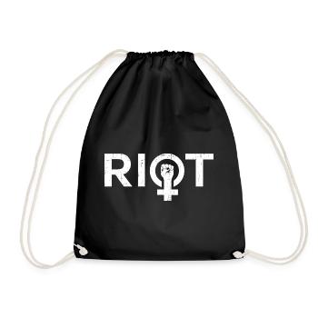 Riot Frauen Power - Turnbeutel - Schwarz - Vorne