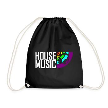 House Musik Kopfhörer LGBTQ+ - Turnbeutel - Schwarz - Vorne