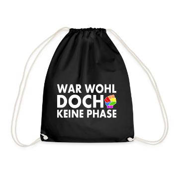 Das war wohl doch keine phase - Turnbeutel - Schwarz - Vorne