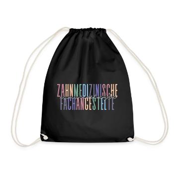 examinierte Zahnmedizinische Fachangestellte - Turnbeutel - Schwarz - Vorne