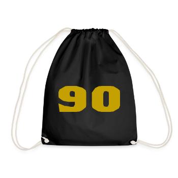90. 90 YEARS. 90TH ANNIVERSARY. 90TH ANNIVERSARY. - Drawstring Bag - black - Front