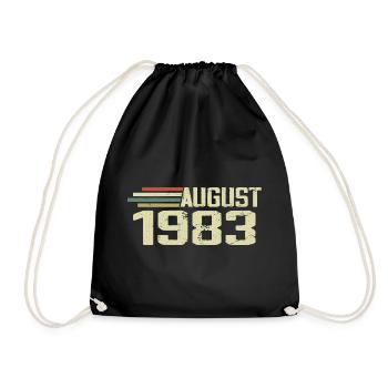 Né Août 1983 Jubilé Août 1983 Millésime - Sac de sport léger - noir - Devant