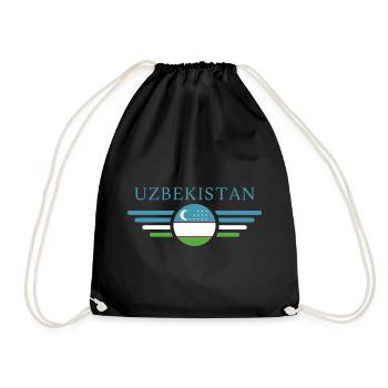 ich liebe Usbekistan, Eleganz Stil Design T-Shirt - Turnbeutel - Schwarz - Vorne