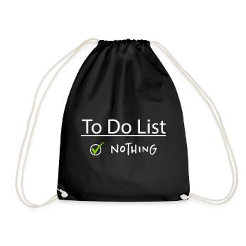To Do List - Drawstring Bag - black - Front