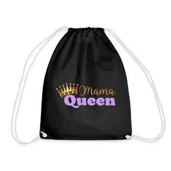 Mama queen - maman reine - cadeau fête des mères - Sac de sport léger - noir - Devant