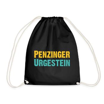 Penzinger Urgestein Wien Österreich Spruch - Turnbeutel - Schwarz - Vorne