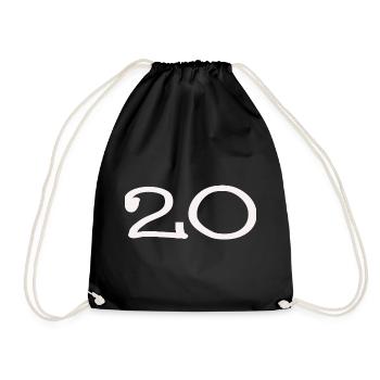 20. 20 YEARS. 20th ANNIVERSARY. 20TH ANNIVERSARY. - Drawstring Bag - black - Front