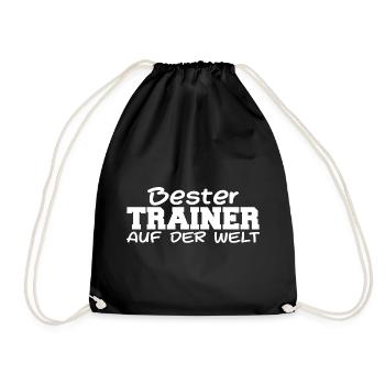 Bester Trainer Training Teamtrainer Trainieren - Turnbeutel - Schwarz - Vorne