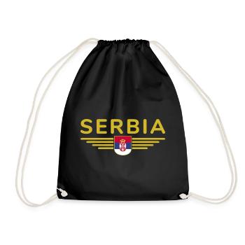 Design Serbie – Fierté et passion - Sac de sport léger - noir - Devant