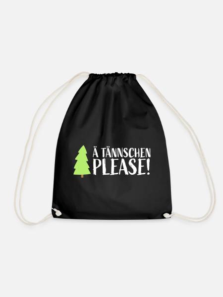 Xmas Denglisch - Ä TÄNNSCHEN PLEASE! - Turnbeutel - Schwarz