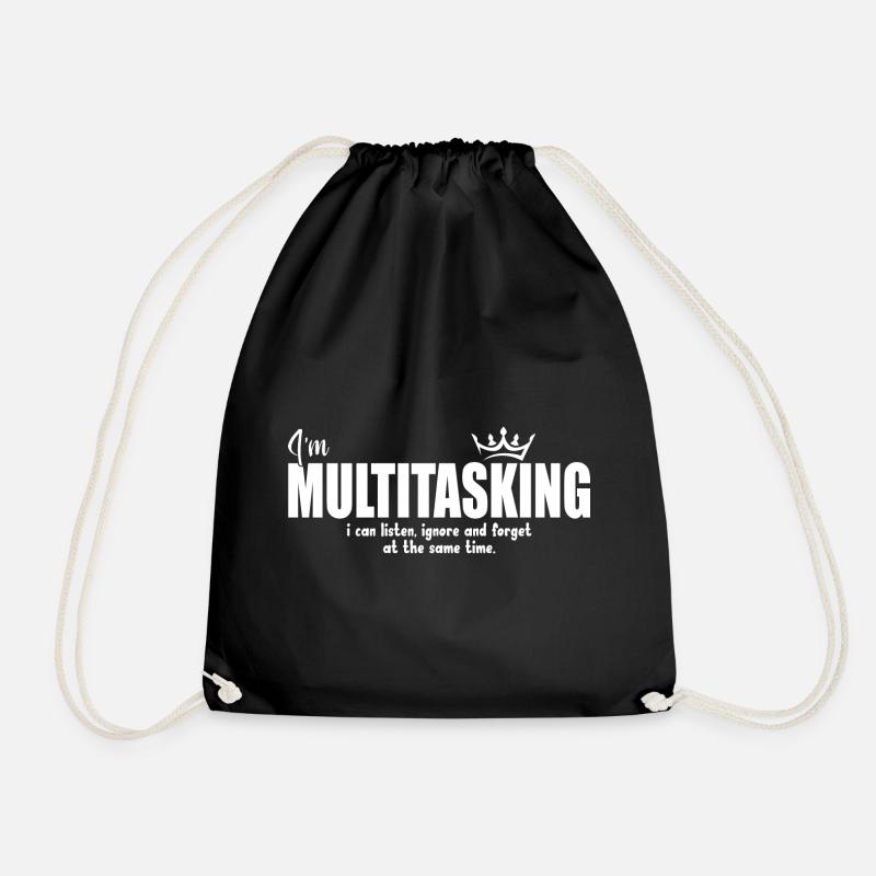 Multitasking - Turnbeutel - Schwarz