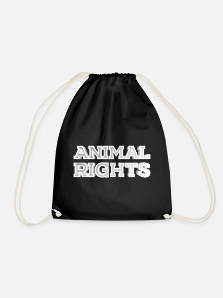 ANIMAL RIGHTS TIERSCHUTZ VEGAN - Turnbeutel - Schwarz