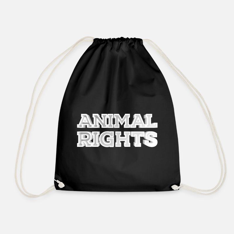 ANIMAL RIGHTS TIERSCHUTZ VEGAN - Turnbeutel - Schwarz