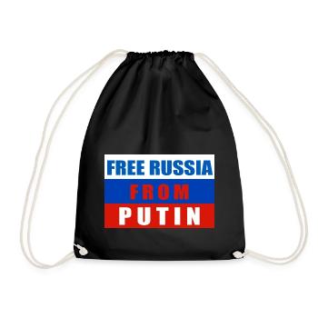 Free Russia From Putin - Turnbeutel - Schwarz - Vorne