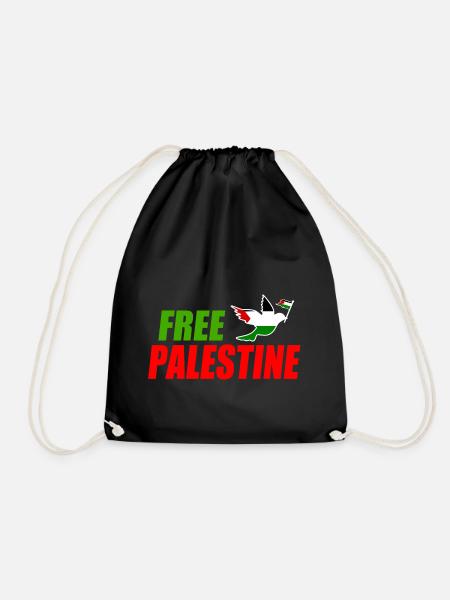 Free palestine - Turnbeutel - Schwarz