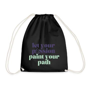 Laissez votre passion peindre votre chemin - Sac de sport léger - noir - Devant
