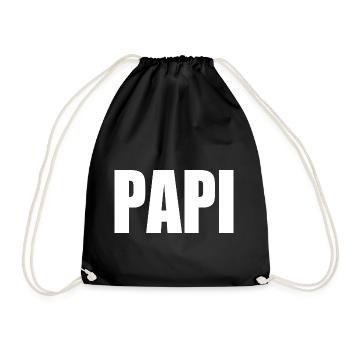 Papi - Turnbeutel - Schwarz - Vorne