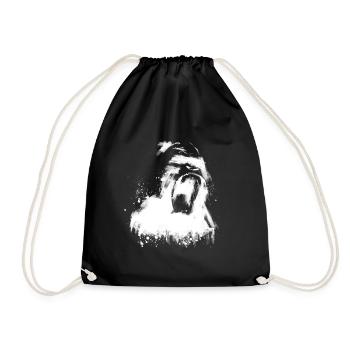 Gorilla - Turnbeutel - Schwarz - Vorne