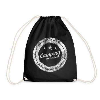 Camping - Turnbeutel - Schwarz - Vorne