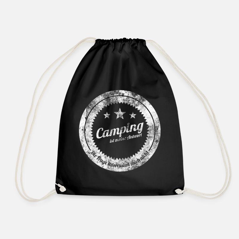 Camping - Turnbeutel - Schwarz