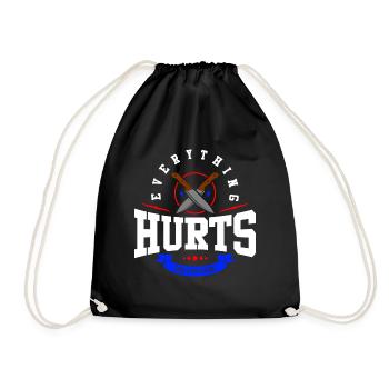 Tout me fait mal et je meurs! - Sac de sport léger - noir - Devant