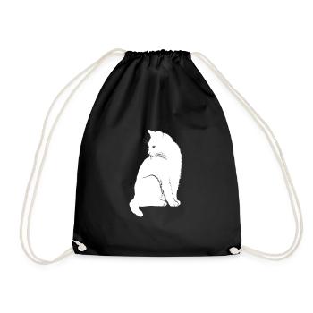 CAT SITS ET BLANC | IDEE CADEAU - Sac de sport léger - noir - Devant