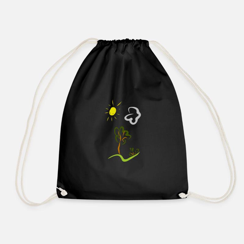 nature - Drawstring Bag - black