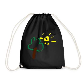 arbre soleil dessin cadeau bébé - Sac de sport léger - noir - Devant