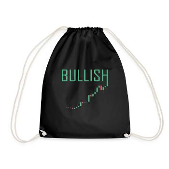 BULLISH MARKET - Stock Market Money Trading Finance - Drawstring Bag - black - Front