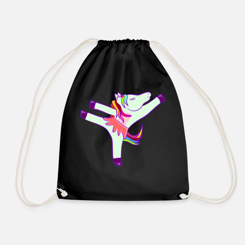 Ballet Geschenk Einhorn Tanz tanzen - Turnbeutel - Schwarz