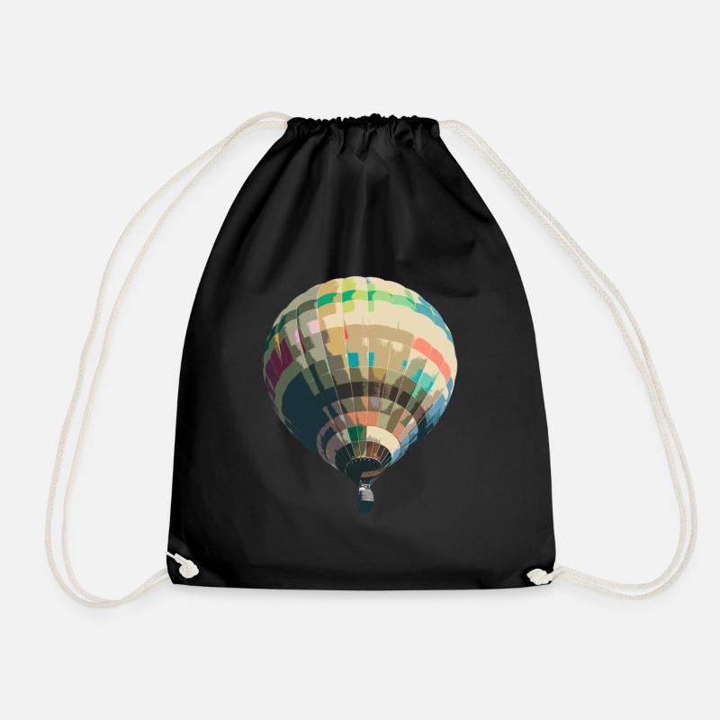 Heissluftballon - Turnbeutel - Schwarz