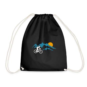 Mountain Bike Mountain Mountain Sports Gift Idea - Drawstring Bag - black - Front