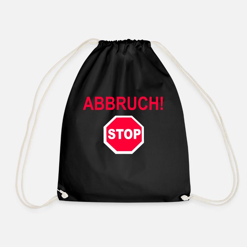 Cancellation! - Drawstring Bag - black