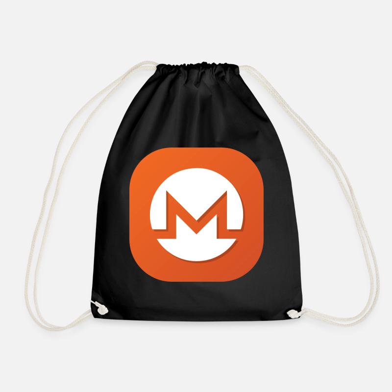 monero - Drawstring Bag - black