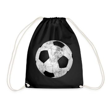 Fussball - Turnbeutel - Schwarz - Vorne