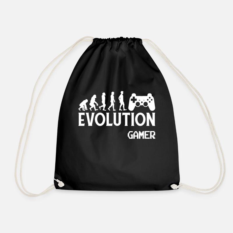 1 Evolution Gamer - Zocker - Console - Drawstring Bag - black