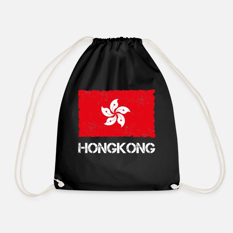 Hongkong - Turnbeutel - Schwarz