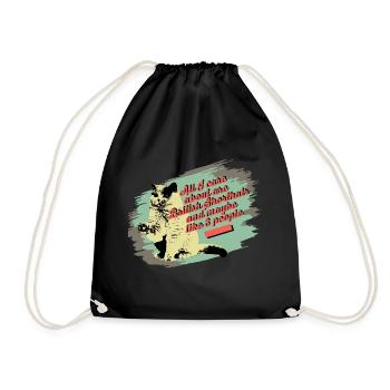 Brit Shorthair Cat cadeau chat persan - Sac de sport léger - noir - Devant