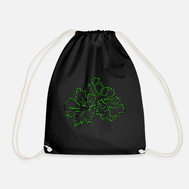 parsley - Drawstring Bag - black