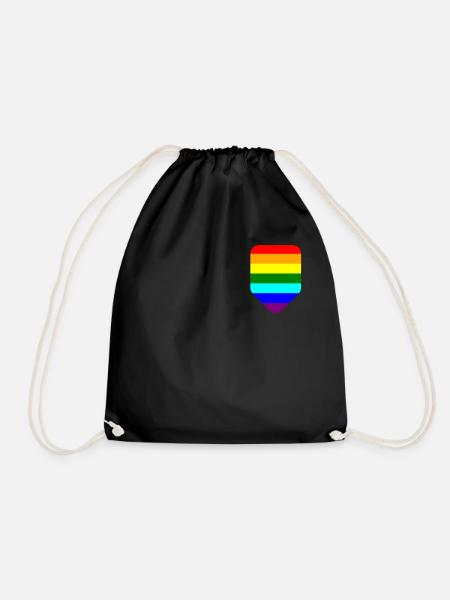 Breast pocket LGTB LGTB Pride Gay - Drawstring Bag - black