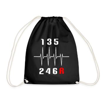 Car Gears Manual Car Guy Gift Gift Idea - Drawstring Bag - black - Front